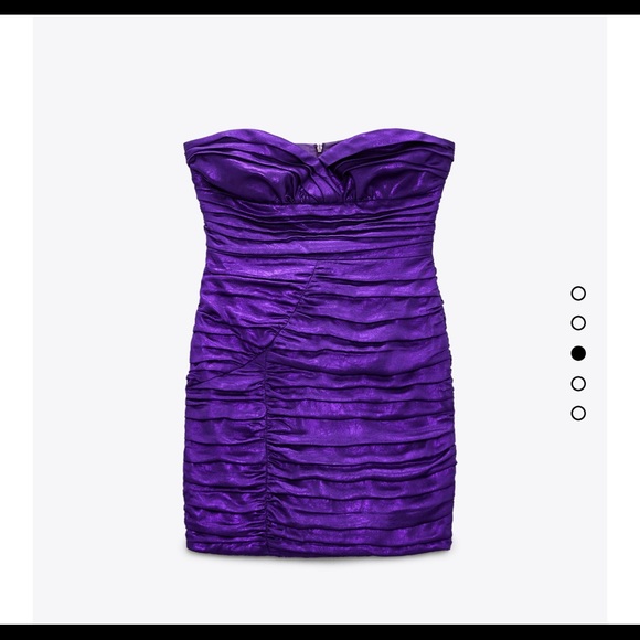 Zara Lilac Purple Sleeveless Mini Draped Dress 9361/308 Party Co… - Picture 3 of 4